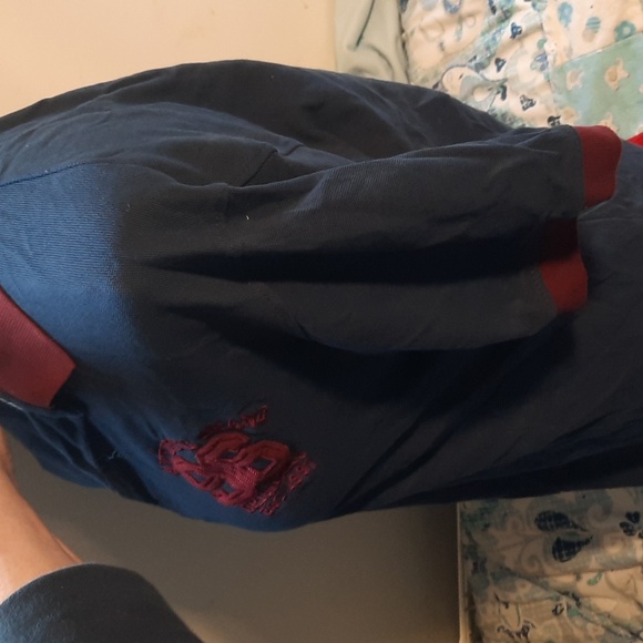 Navy and Burgundy Polo Shirt - Picture 2 of 3